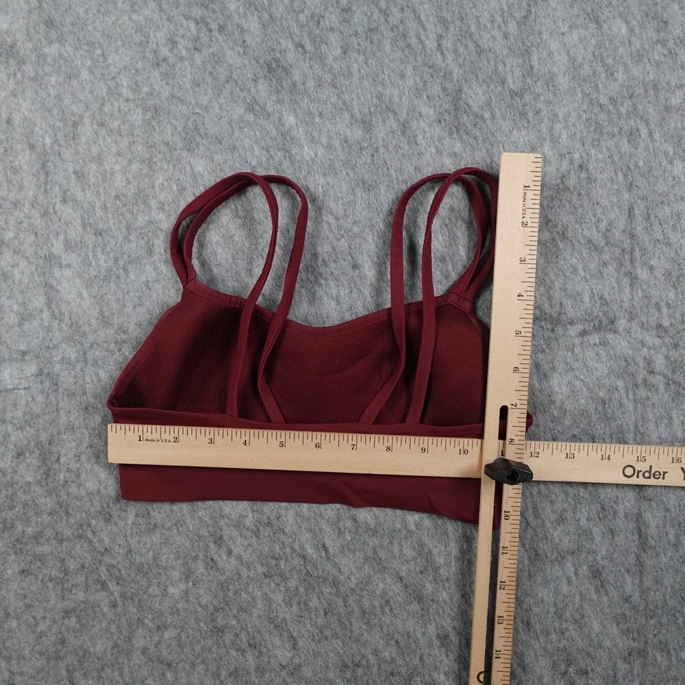 Lululemon Bra Womens 24 Maroon‎ Strappy Double Strap Activewear Yoga Gym Workout